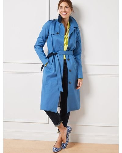 Talbots Refined Trench Coat - Blue