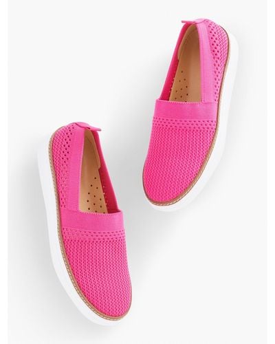Talbots Brittany Knit Slip-on Trainers - Pink