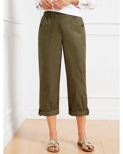 Talbots Relaxed Crop Pants - Green