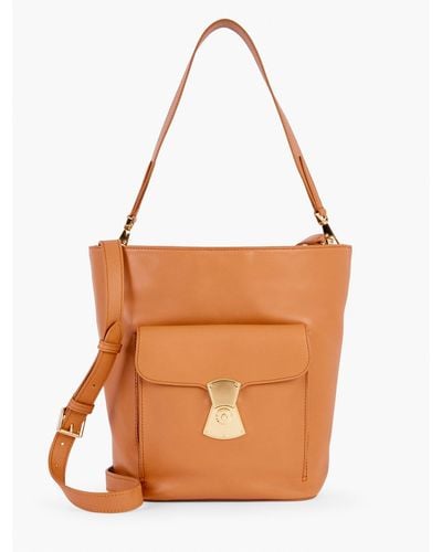 Talbots Leather Bucket Bag - Brown