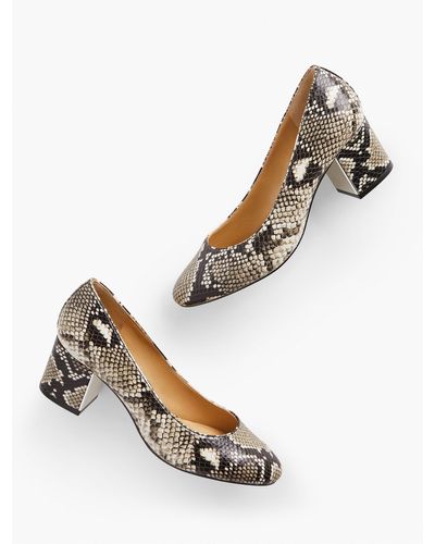 Talbots Isa Embossed Exotic Court Shoes - Metallic