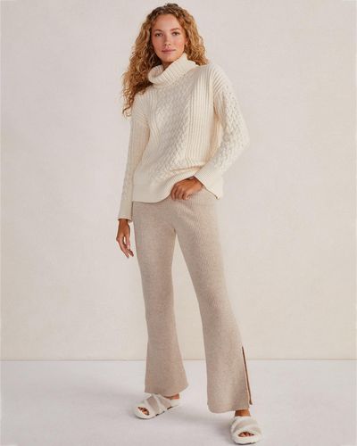 Talbots Braided Cable Knit Jumper - Natural