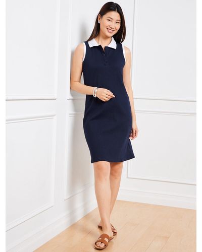 Talbots Knit Polo Dress - Blue