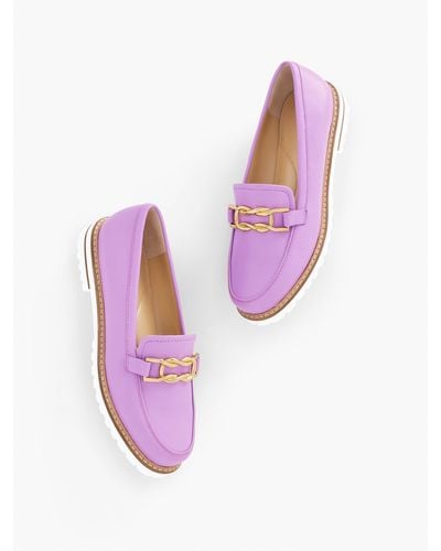 Talbots Laura Link Nappa Loafers - Pink