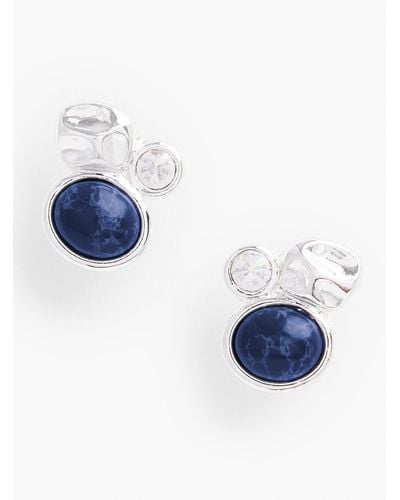 Talbots Lapis Stud Earrings - Blue