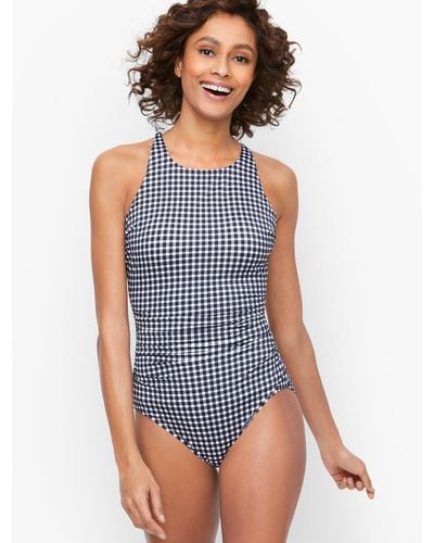 One piece hotsell gingham swimsuit