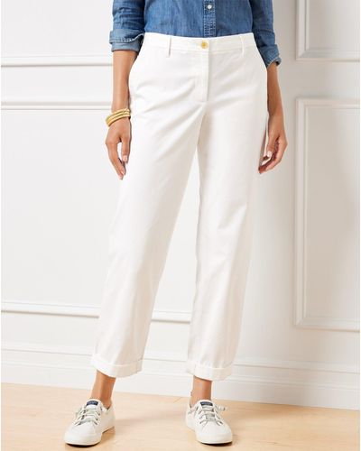 Talbots Relaxed Chinos Trousers - White