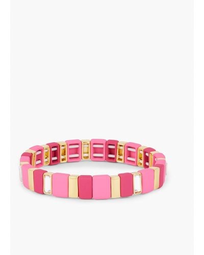Talbots Modern Tile Bracelet - Pink