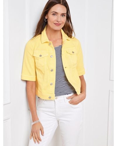 Talbots Short Sleeve Jean Jacket - Yellow