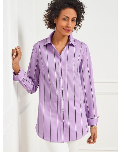 Talbots Boyfriend Shirt - Purple