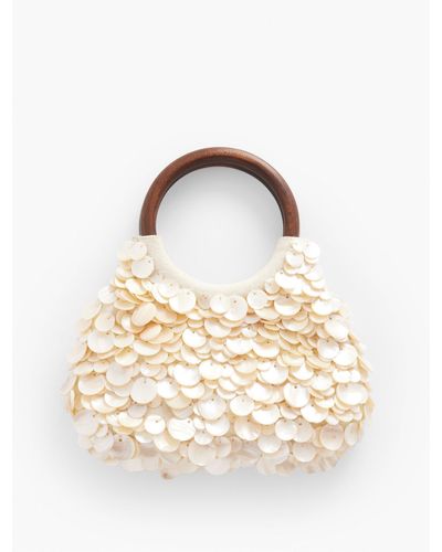 Talbots Shell Paillette Occasion Bag - Natural