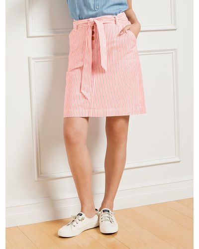 Talbots Linen A-line Skirt - Pink