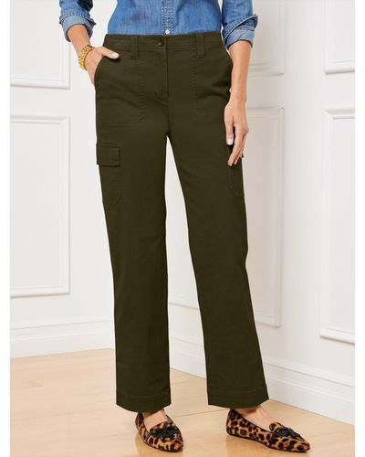 Talbots Chino Cargo Trousers - Green