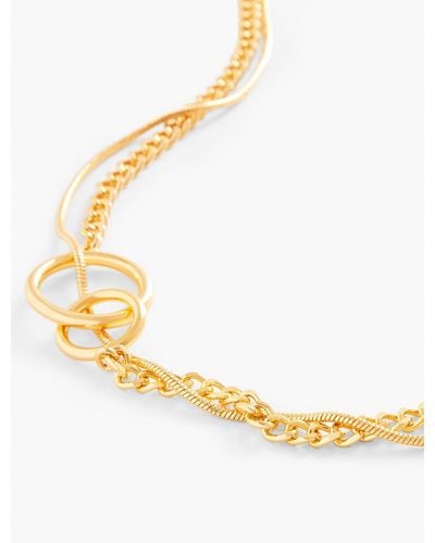 Talbots Snakeskin Necklace - Metallic