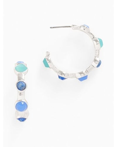 Talbots Spring Color Hoop Earrings - Blue