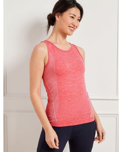 Talbots Seamless Stretch Scoop Neck Tank Top - Red