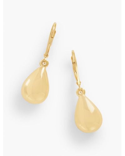 Talbots Gold Plated Sterling Silver Leverback Earrings - Metallic