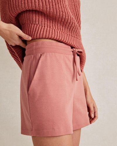 Talbots Organic Cotton Interlock Shorts - Pink