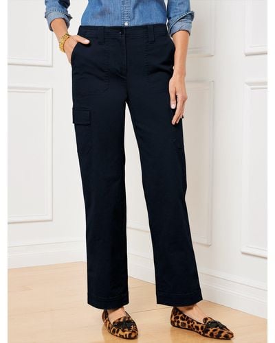 Talbots Chino Cargo Trousers - Blue
