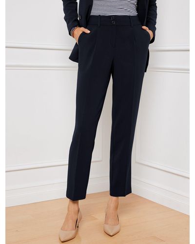 Talbots Easy Travel Tapered Ankle Trousers - Blue