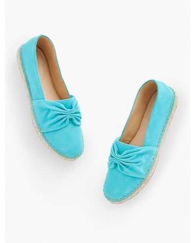 Talbots Izzy Cinched Suede Espadrilles - Blue