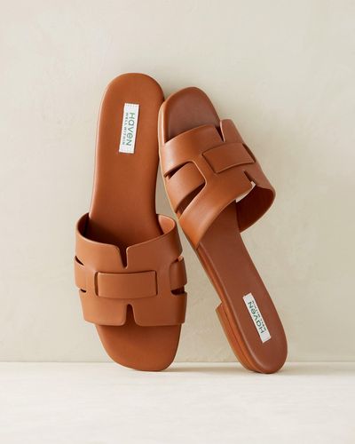 Talbots Leather Woven Sandals - Brown