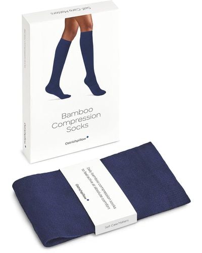Talbots Ostrichpillow Bamboo Compression Socks - Blue