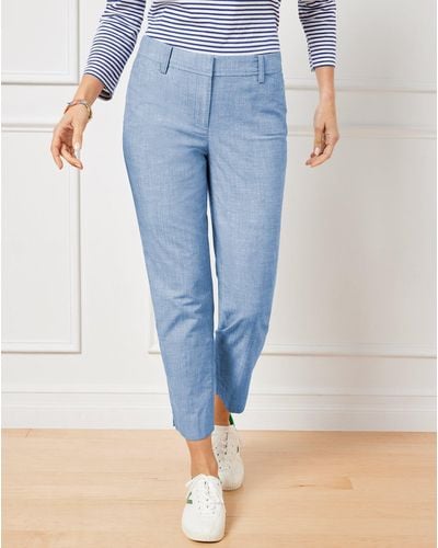 Talbots Perfect Crops Trousers - Blue