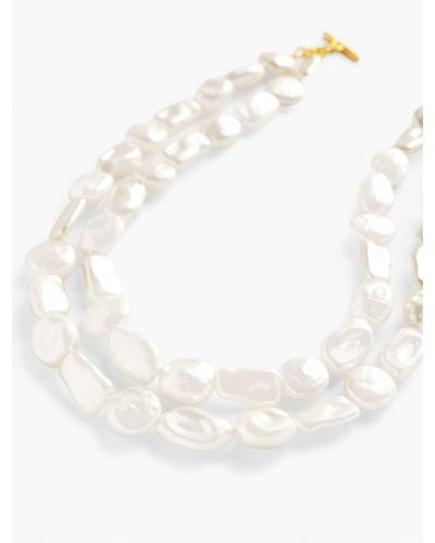 Talbots Classic Pearl Torsade Necklace - White