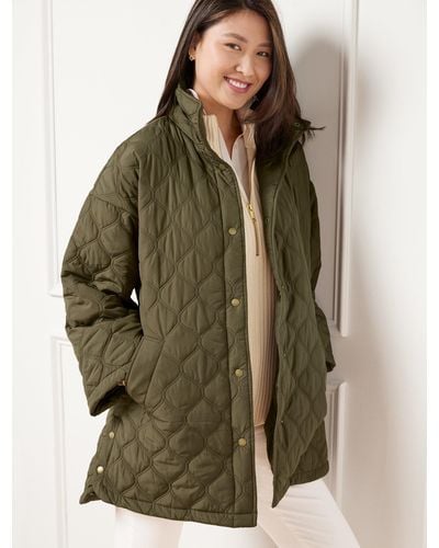 Patch Pocket Quilted Jacket - Emerald Marine - Small Talbots