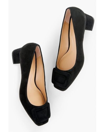 Talbots Carlye Buckle Block Heel Court Shoes - Black