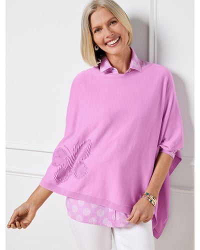 Talbots Butterfly Poncho - Pink