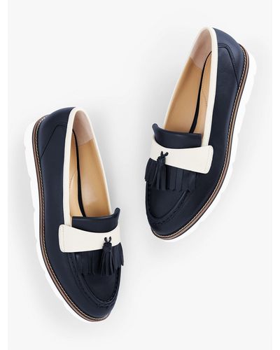 Talbots Liz Tassel Nappa Platform Loafers - Blue