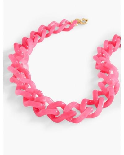 Talbots Chunky Links Necklace - Pink