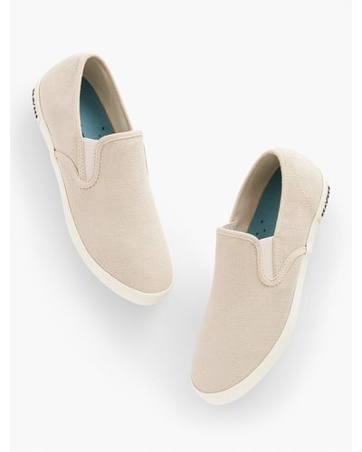 Talbots Seaveestm Baja Classic Linen Trainers - Natural