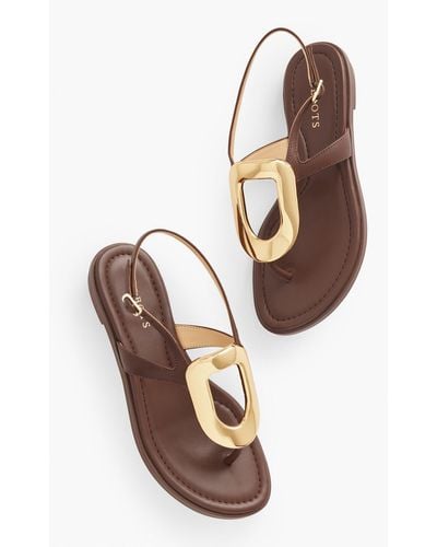 Talbots Keri Ring Soft Nappa Flat Sandals - Multicolour