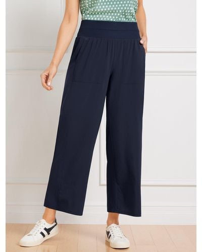Talbots Lightweight Woven Stretch Utility Trousers - Blue