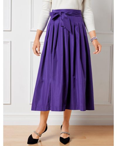 Talbots Taffeta Fit & Flare Skirt - Purple