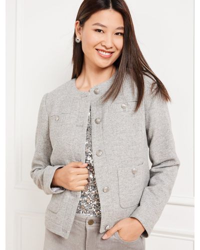 Talbots Bicolor Herringbone Shetland Jacket in Purple Lyst UK