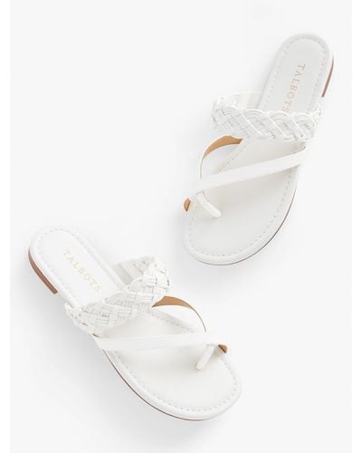 Talbots Gia Braided Sandals - White