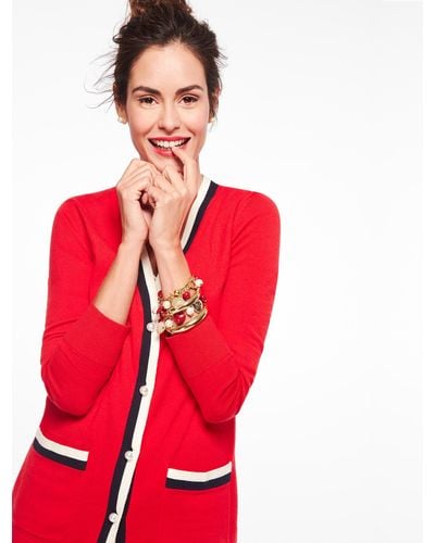 Talbots Super Soft Tipped Cardigan Sweater - Red