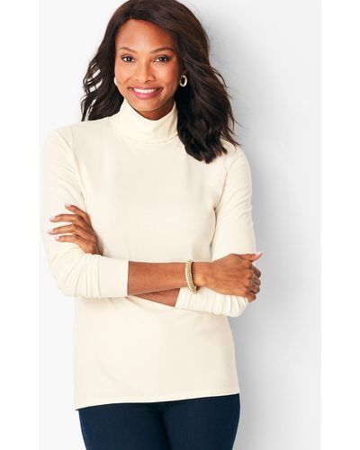 Talbots Long-sleeve Turtleneck Top - White