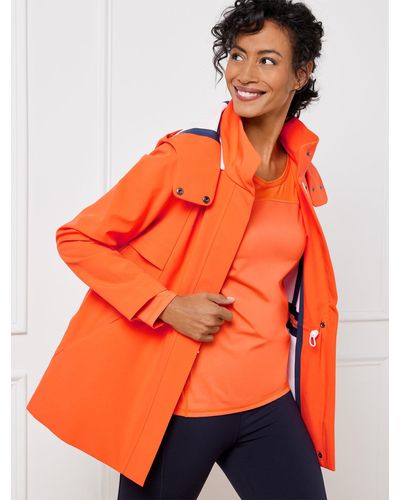 Talbots Hooded Water-resistant Jacket - Orange