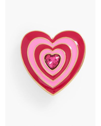 Talbots Heart Brooch - Pink