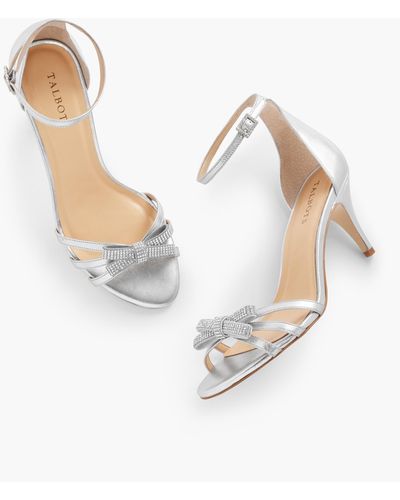 Talbots Erica Leather Ankle Strap Sandals - White
