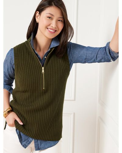 Green Sleeveless sweaters for Women | Lyst