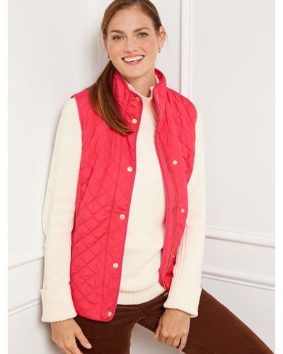 Talbots Quilted Vest - Red