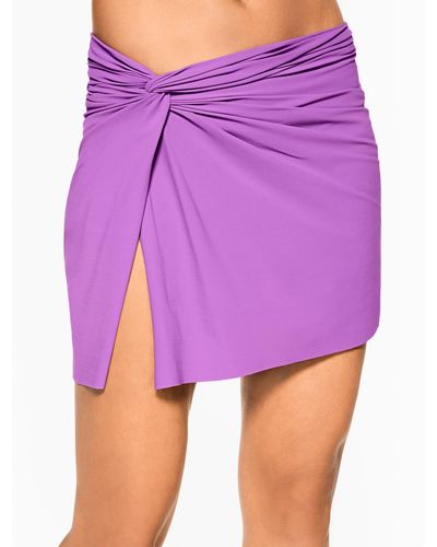 Talbots Gottex® Twist Front Cover-up Swim Skirt - Purple