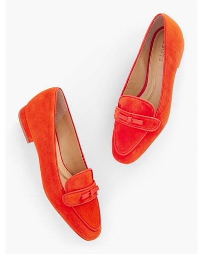 Talbots Jane Bow Loafers - Red