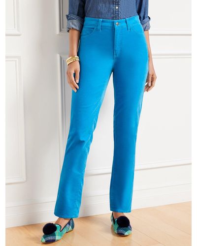 Talbots Velveteen Straight Leg Pants - Blue